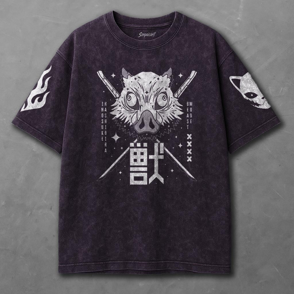 Demon Slayer Slouchy Violet Washed T-shirt