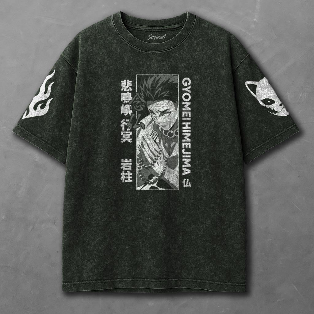 Demon Slayer Billowy Green Washed T-Shirt