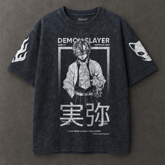 Demon Slayer Lightweight Blue Washed T-shirt