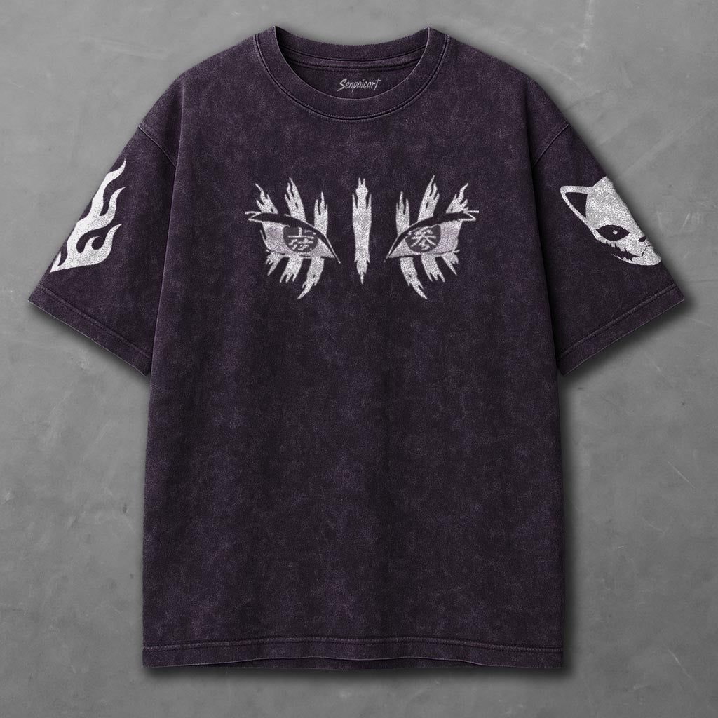 Demon Slayer Elongated Violet Washed T-shirt