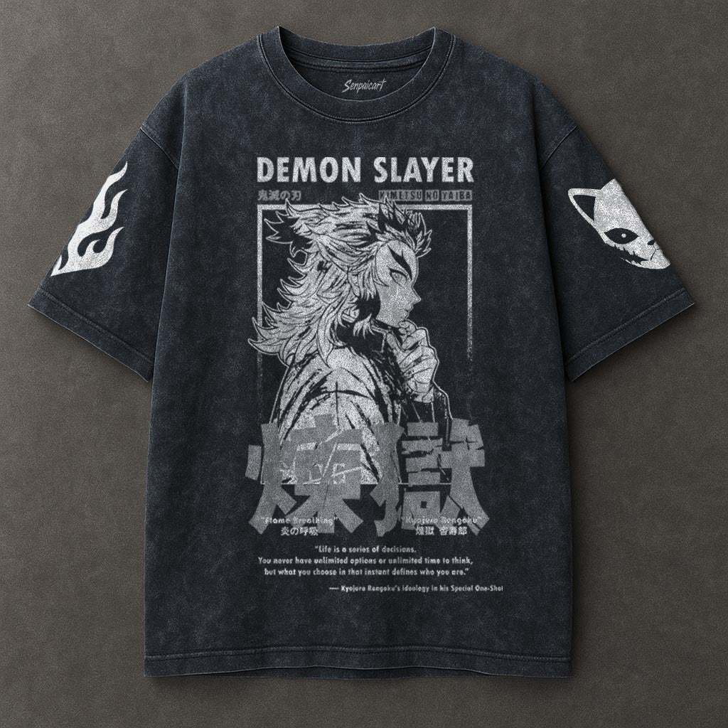 Demon Slayer Effortless Blue Washed T-shirt