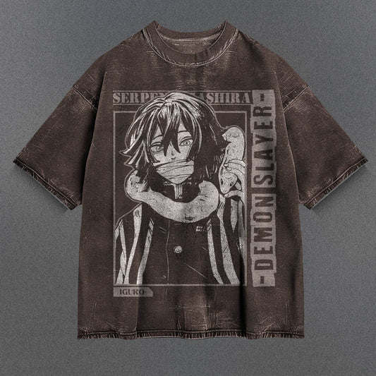 Demon Slayer Modern Brown Washed T-Shirt