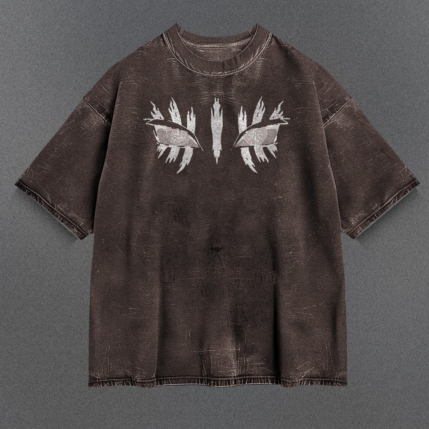 Demon Slayer Flattering Brown Washed T-Shirt