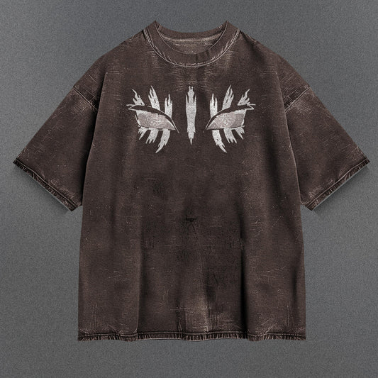 Demon Slayer Flattering Brown Washed T-Shirt