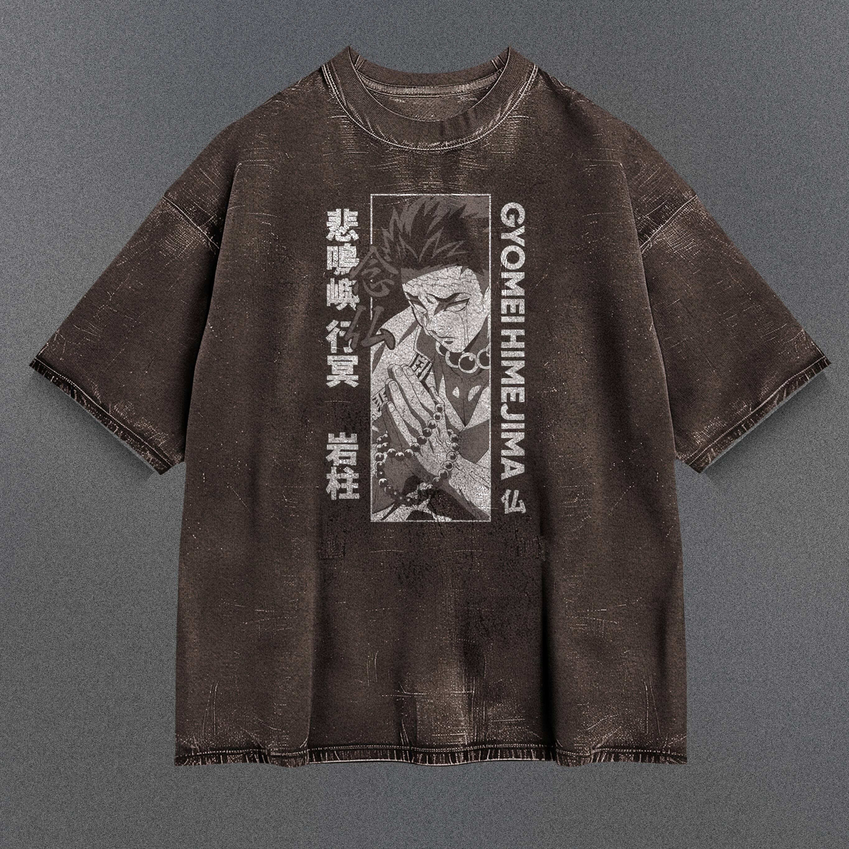 Demon Slayer Airy Brown Washed T-Shirt