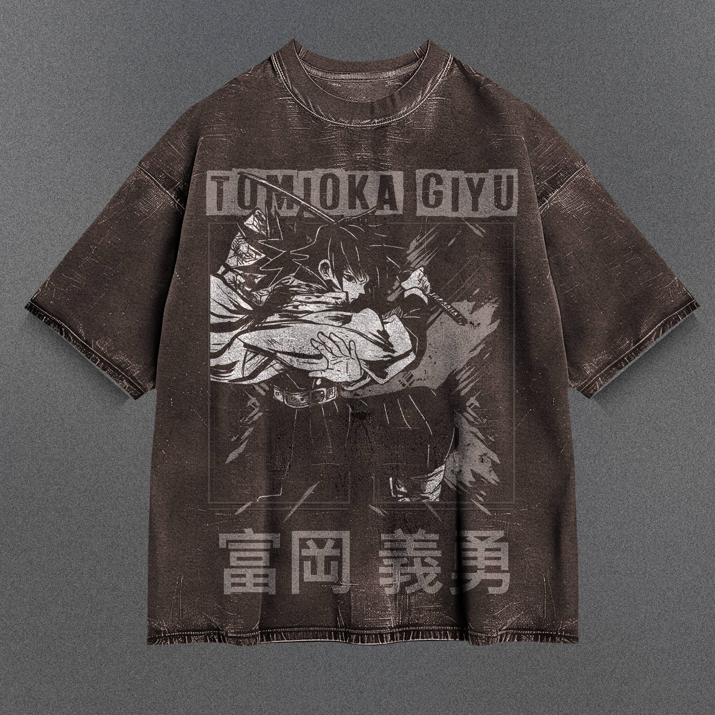 Demon Slayer Breezy Brown Washed T-Shirt