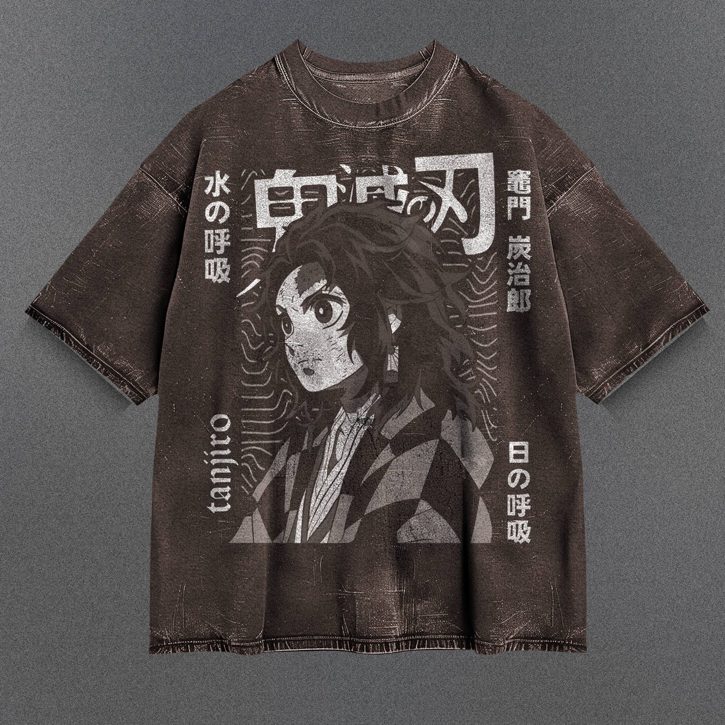 Demon Slayer Versatile Brown Washed T-Shirt