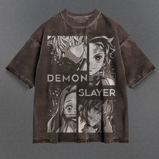 Demon Slayer Effortless Brown Washed T-Shirt
