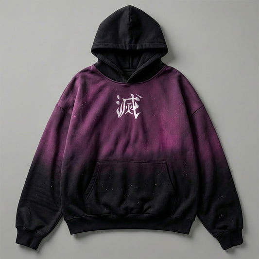 Demon Slayer Hashira Logo Wine Black Hoodie