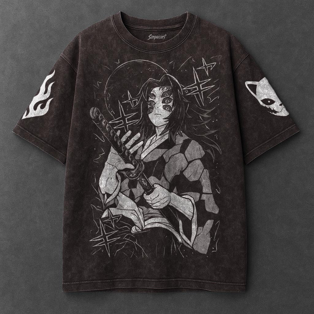 Demon Slayer Premium Soft Brown Washed T-Shirt