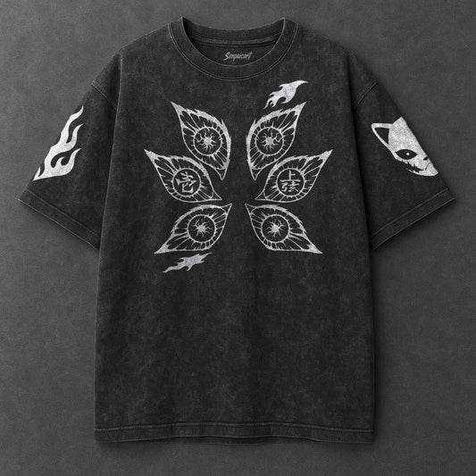 Demon Slayer Premium Effortless Black Washed T-Shirt