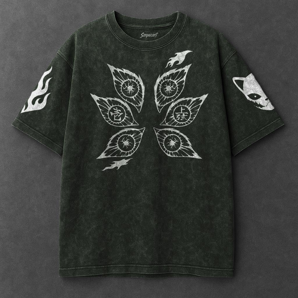 Demon Slayer Premium Effortless Vintage Green Washed T-Shirt