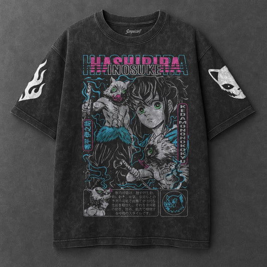 Demon Slayer Premium Comfy Black Washed T-Shirt