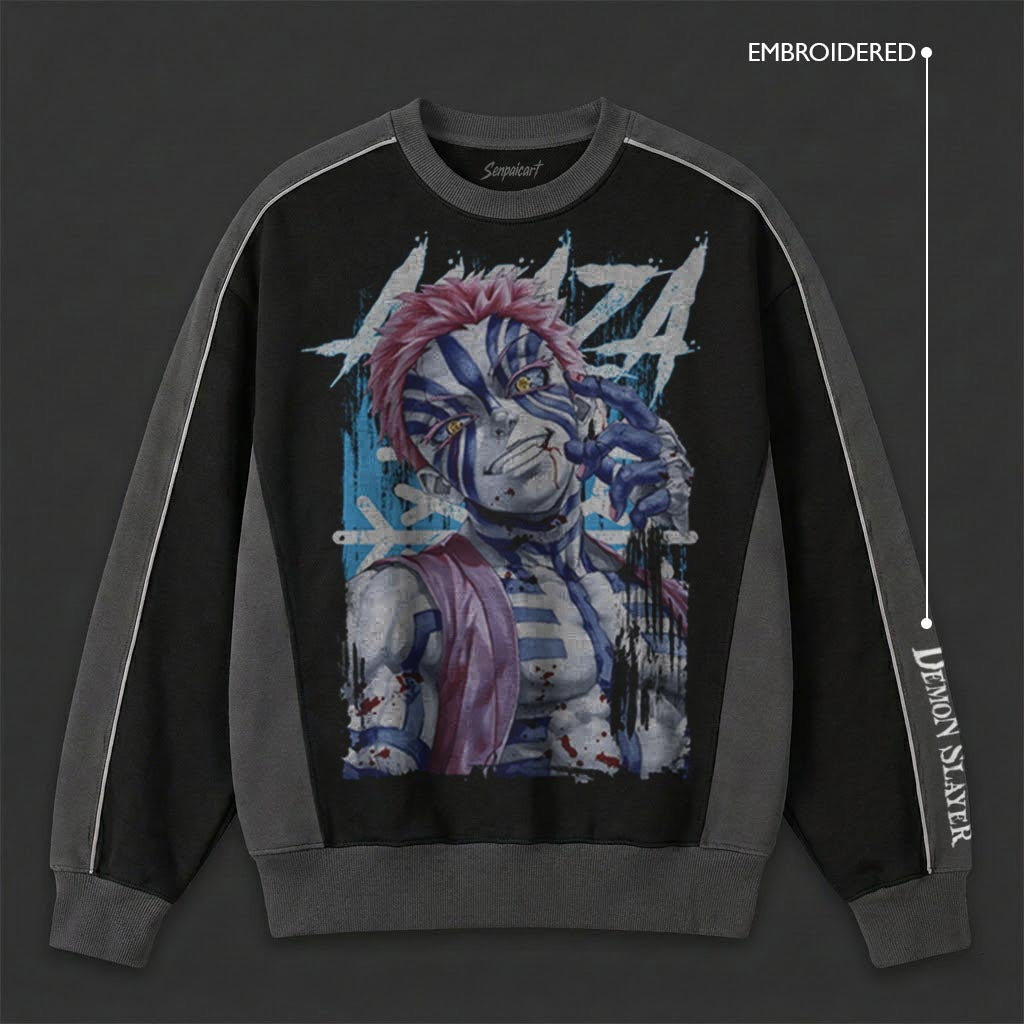 Demon Slayer Minimal Black Grey Sweatshirt