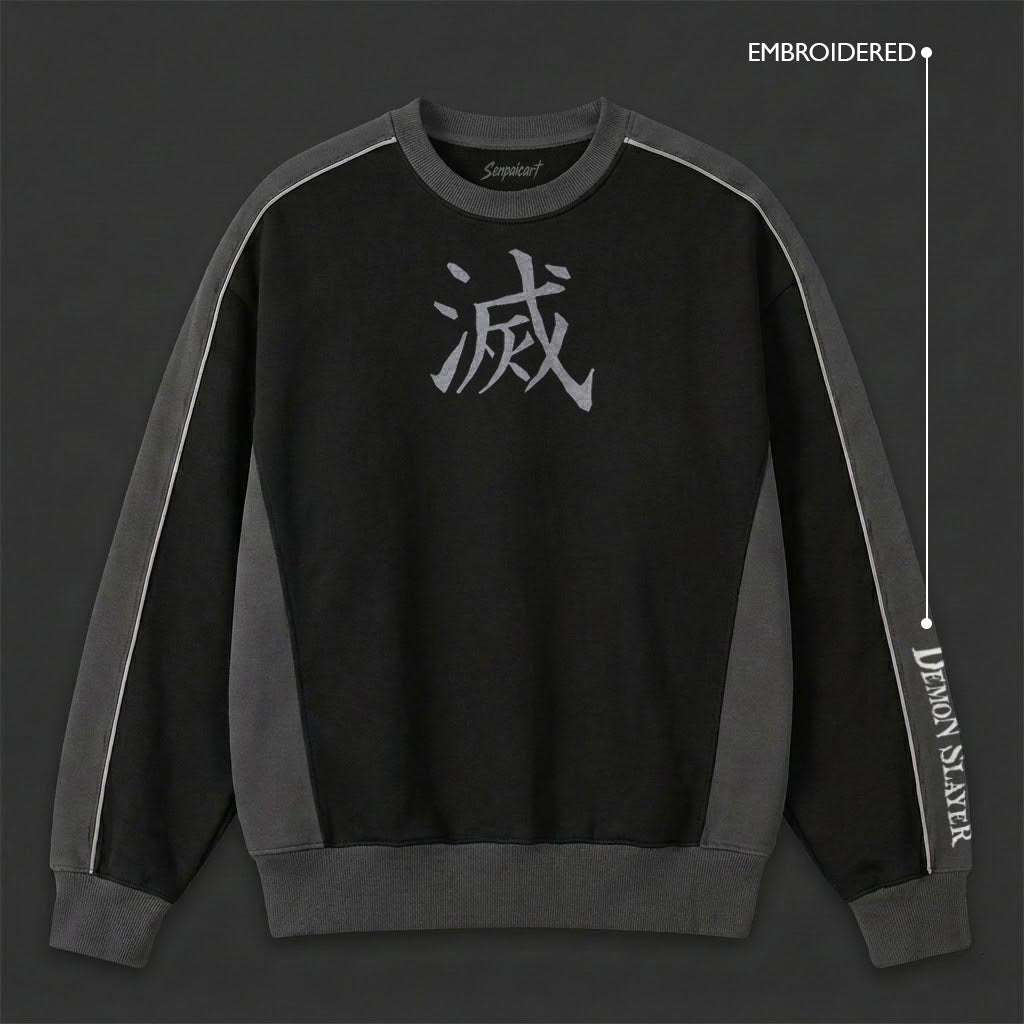 Demon Slayer Premium Black Grey Sweatshirt