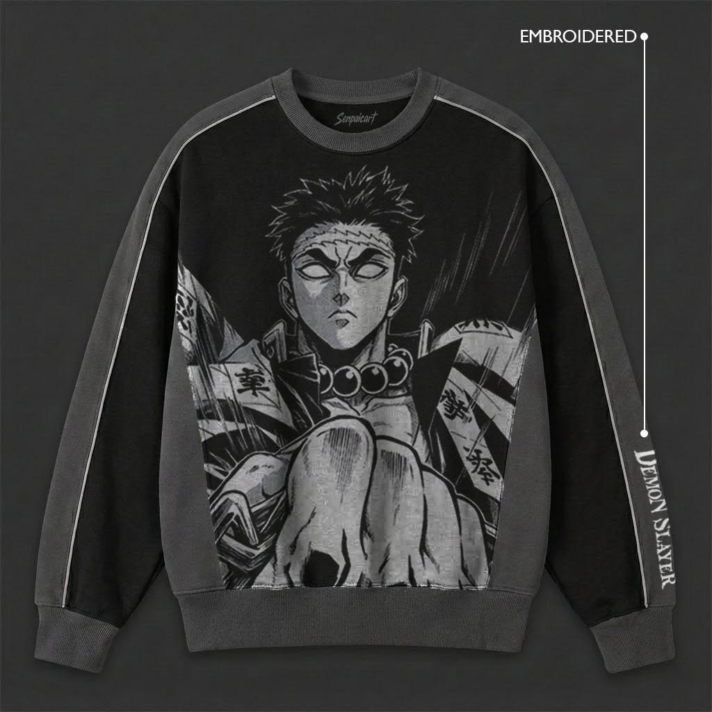 Demon Slayer Fresh Black Grey Sweatshirt