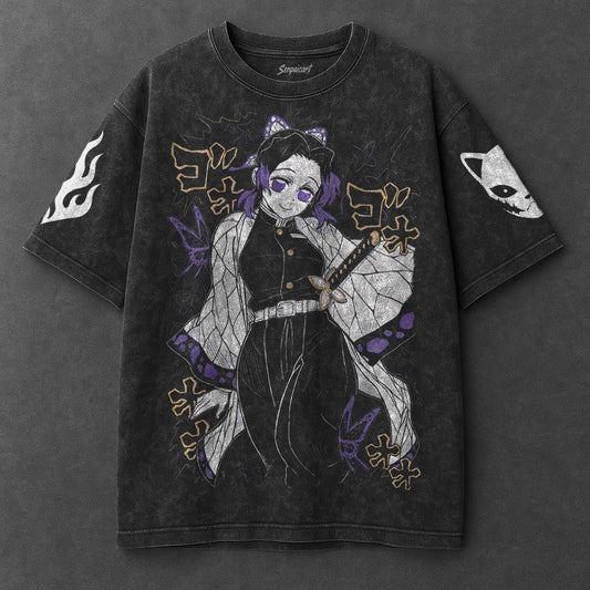 Demon Slayer Premium Airy Black Washed T-Shirt