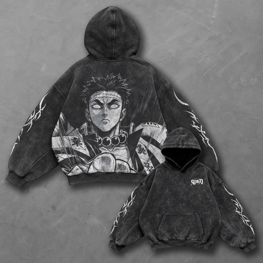 Demon Slayer Classic Signature Black Washed Hoodie