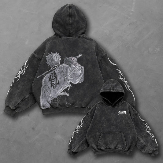 Demon Slayer Classic Timeless Black Washed Hoodie
