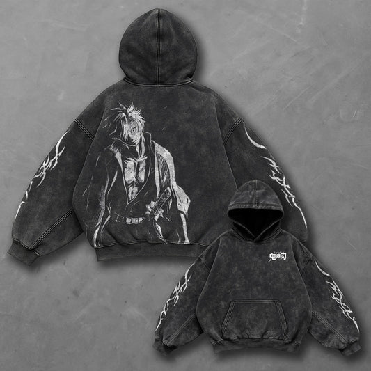 Demon Slayer Classic Bold Black Washed Hoodie