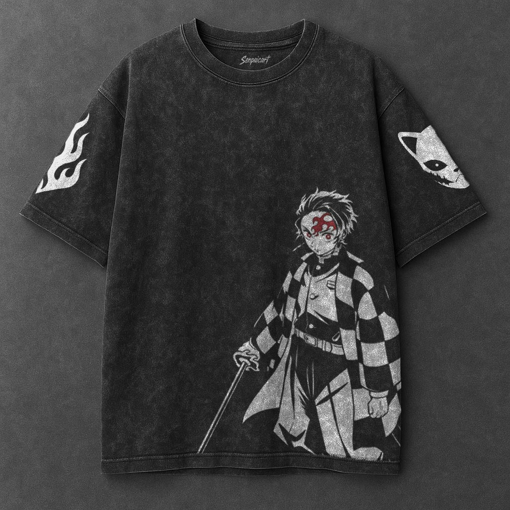 Demon Slayer Essential Cool Black Washed T-Shirt