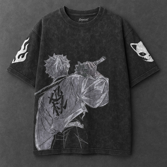 Demon Slayer Classic Modern Black Washed T-Shirt
