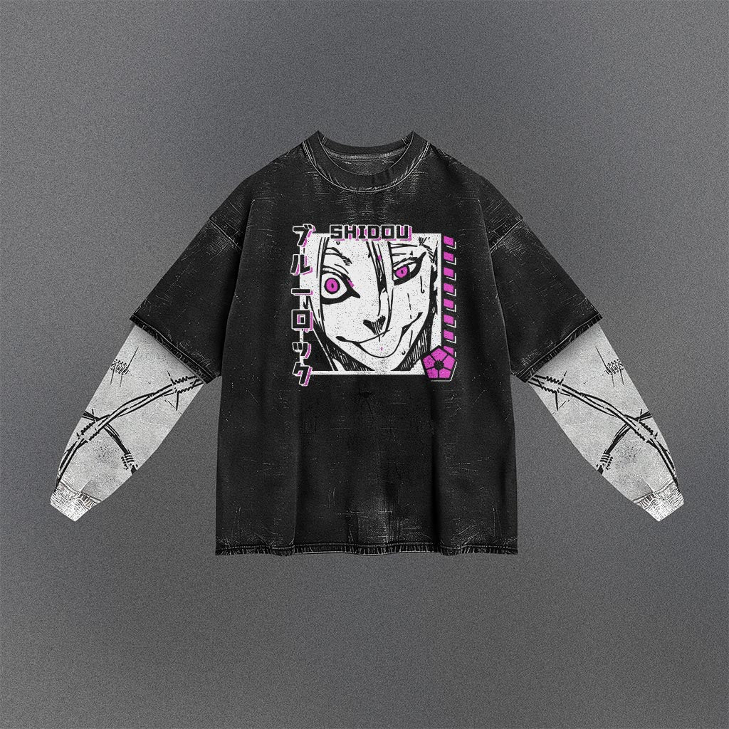 Blue Lock Laid-back Violet Washed T-shirt
