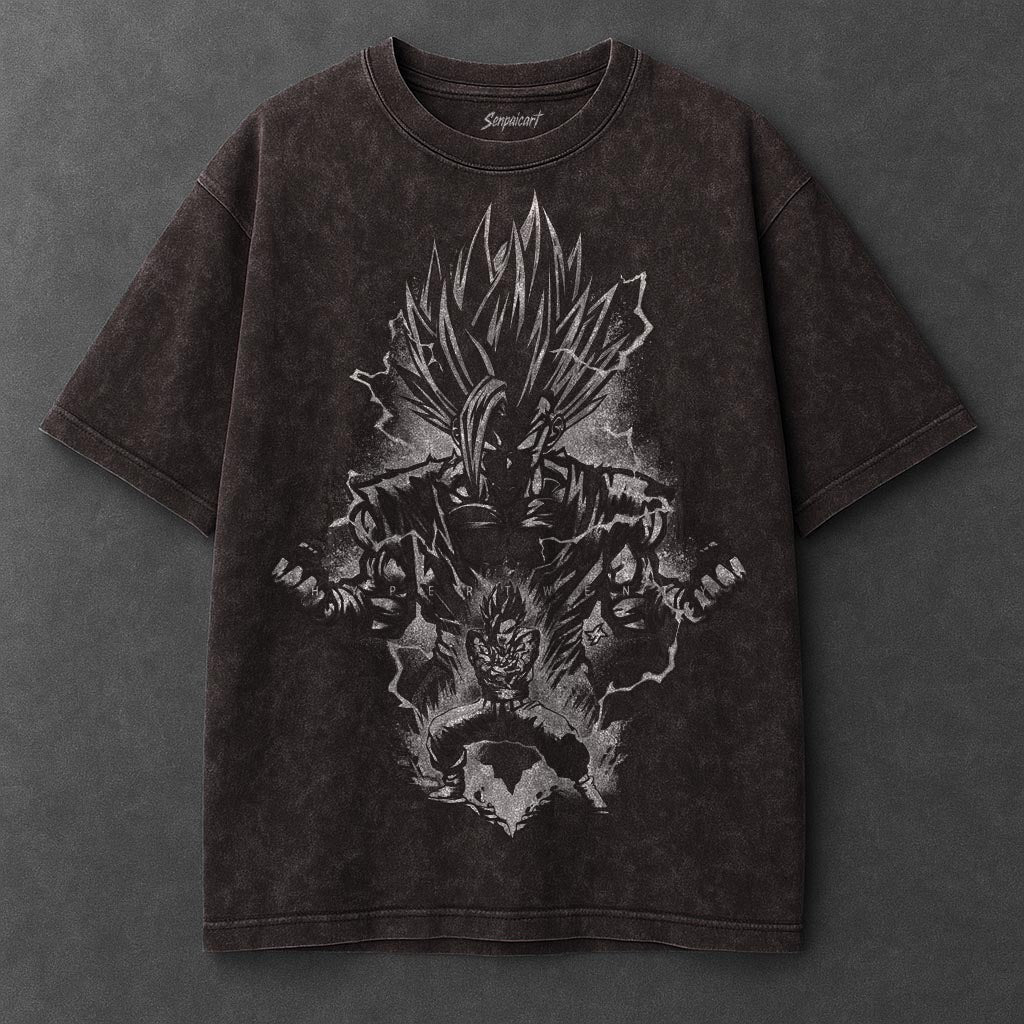 Dragon Ball Non-restrictive Brown Washed T-Shirt
