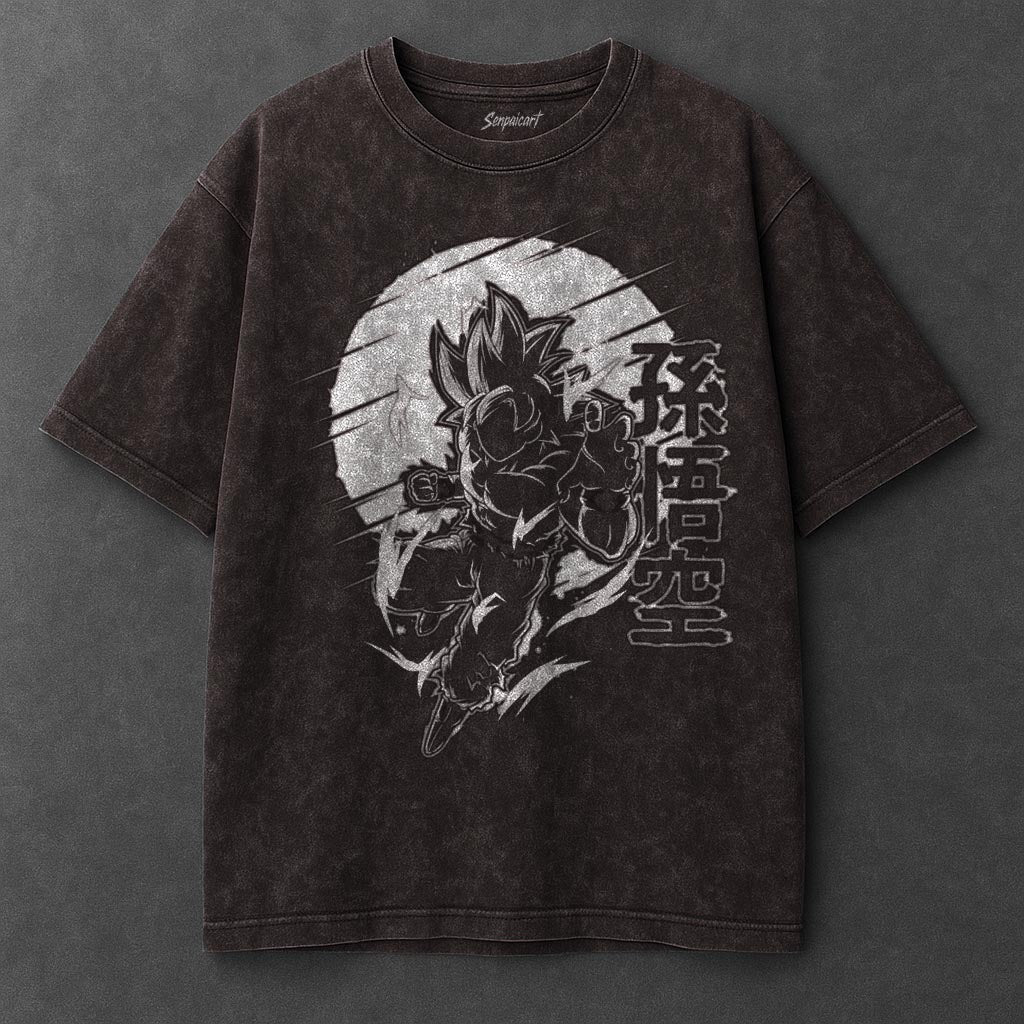 Dragon Ball Trendy Brown Washed T-Shirt