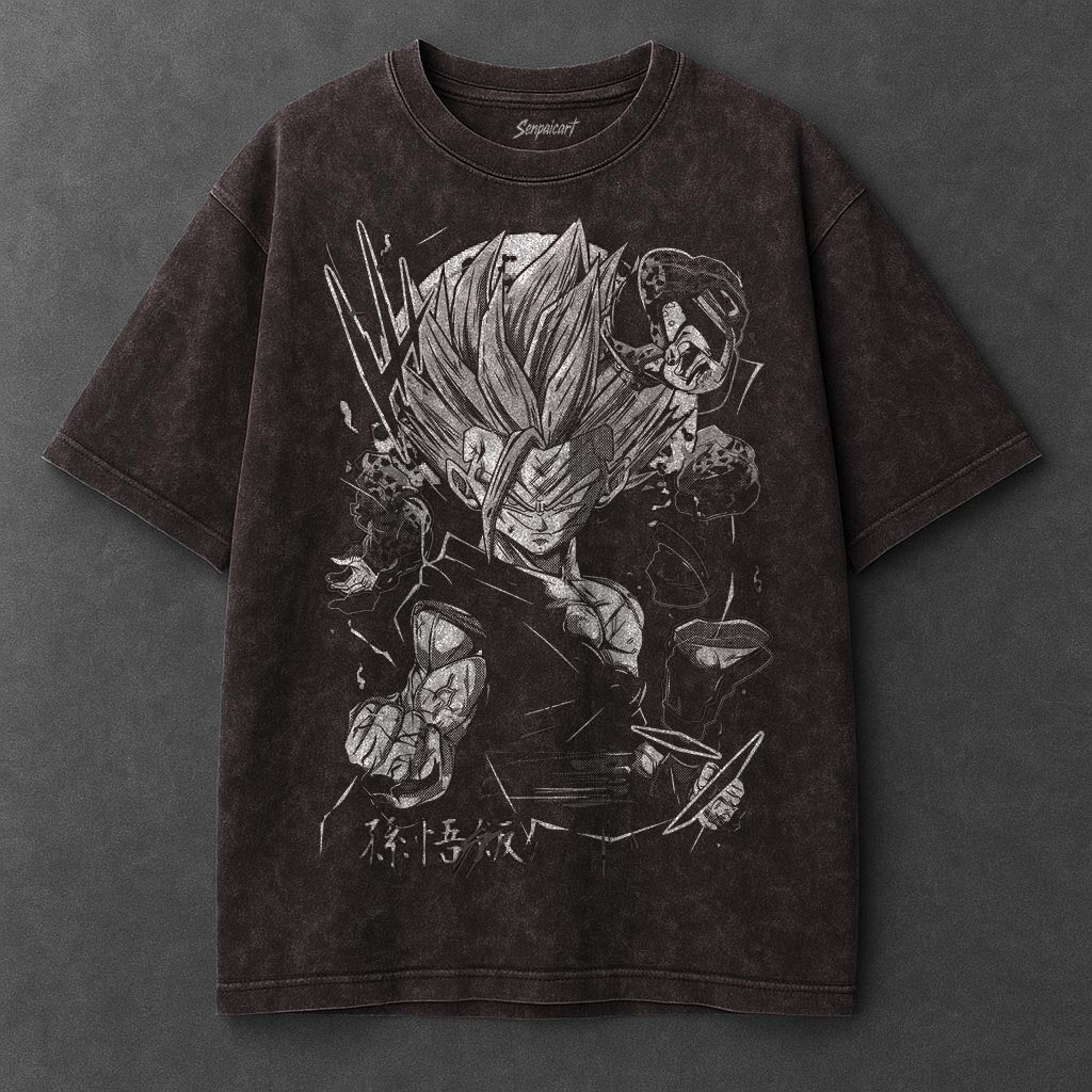 Dragon Ball Versatile Brown Washed T-Shirt