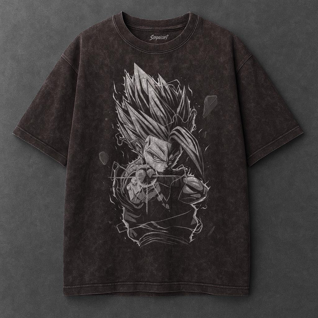 Dragon Ball Spacious Brown Washed T-Shirt