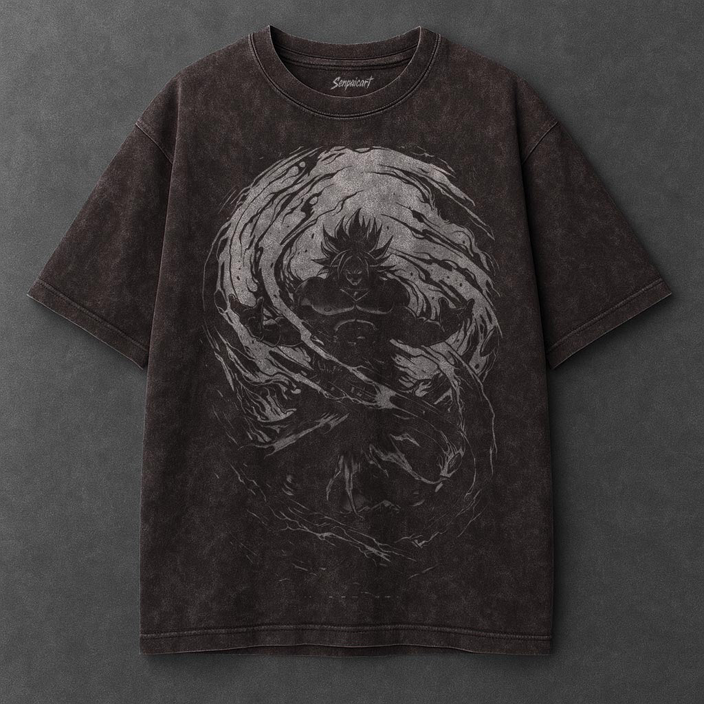 Dragon Ball Slouchy Brown Washed T-Shirt