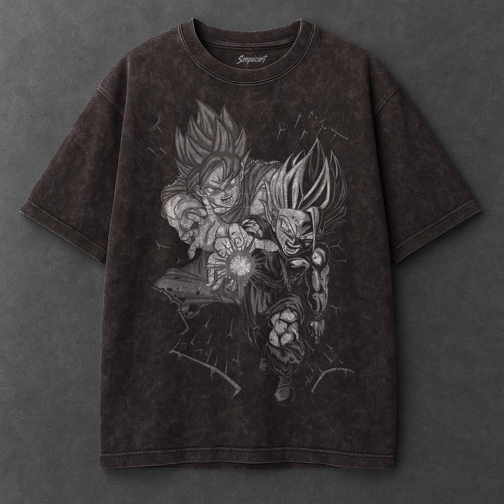 Dragon Ball Easygoing Brown Washed T-Shirt