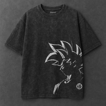 Dragon Ball Drapey Black Washed T-Shirt