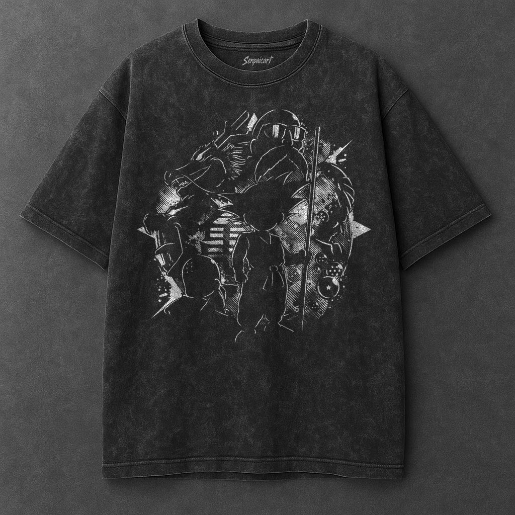Dragon Ball Versatile Black Washed T-Shirt