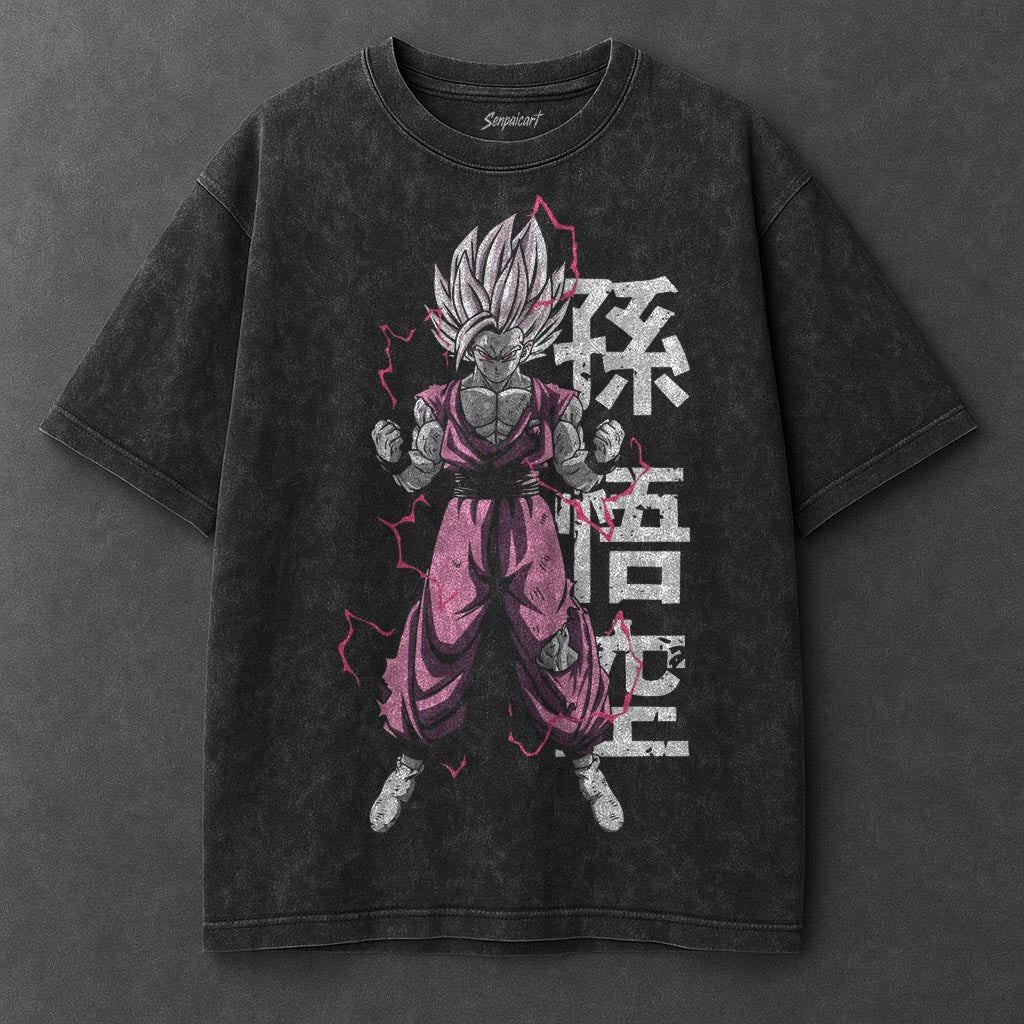 Dragon Ball Trendy Black Washed T-Shirt