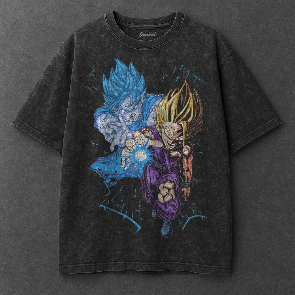 Dragon Ball Roomy Black Washed T-Shirt