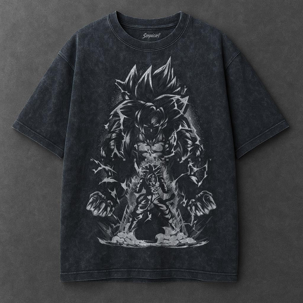 Dragon Ball Unfitted Navy Blue Washed T-Shirt