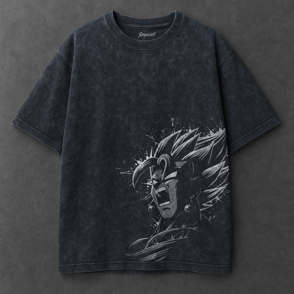 Dragon Ball Extended Navy Blue Washed T-Shirt