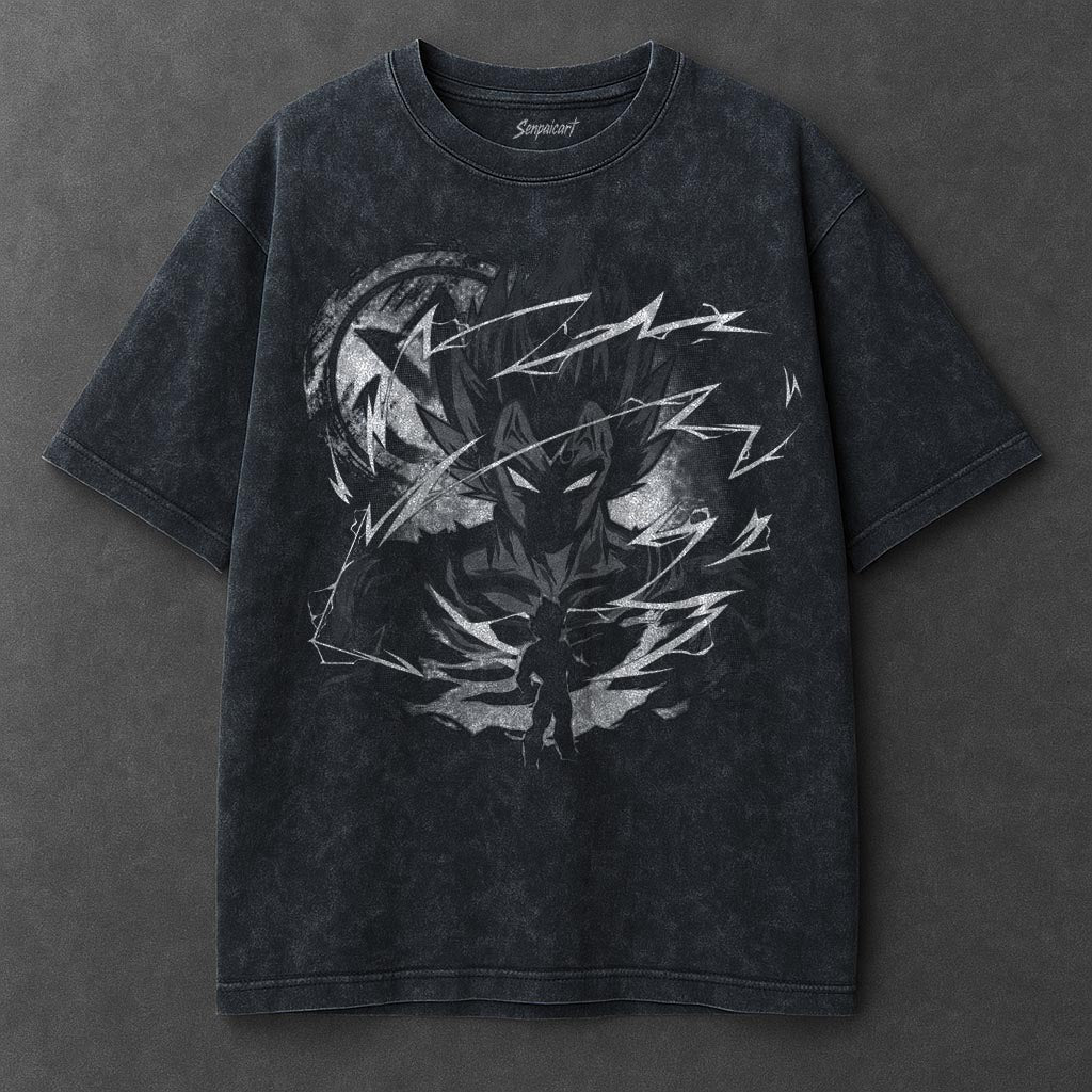 Dragon Ball Effortless Navy Blue Washed T-Shirt