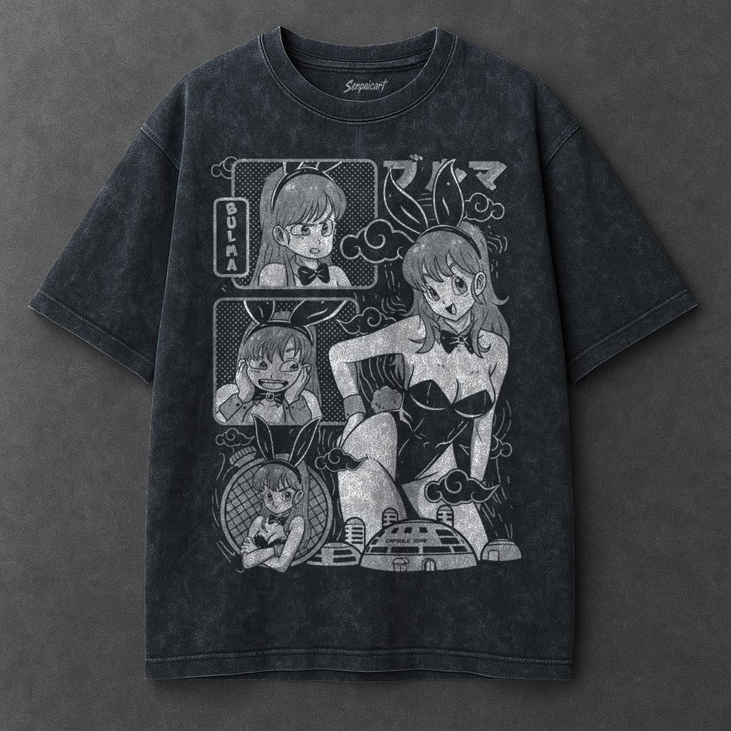 Dragon Ball Lightweight Navy Blue Washed T-Shirt
