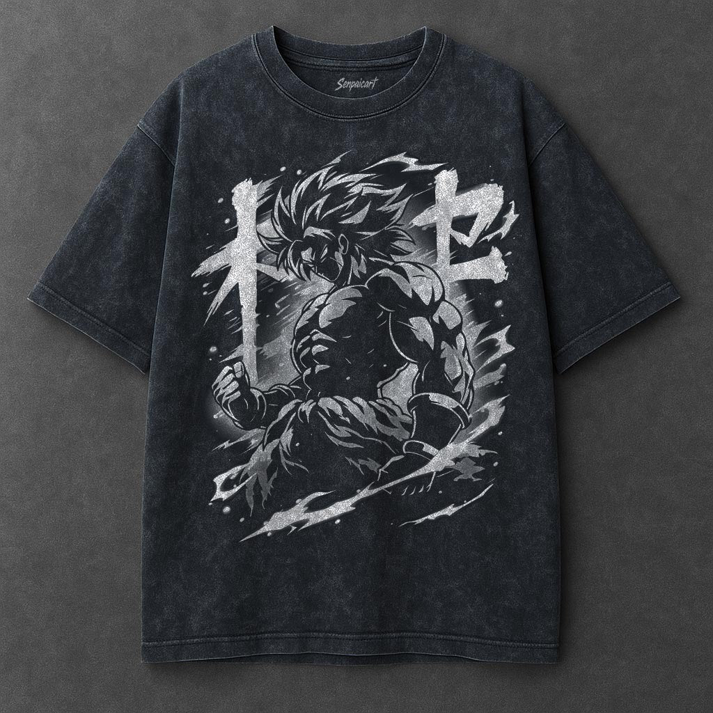 Dragon Ball Cozy Navy Blue Washed T-Shirt