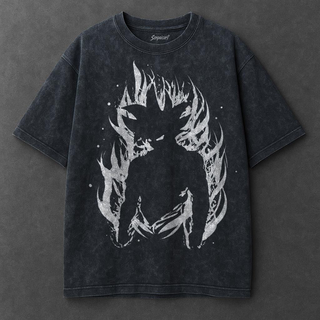 Dragon Ball Easygoing Navy Blue Washed T-Shirt