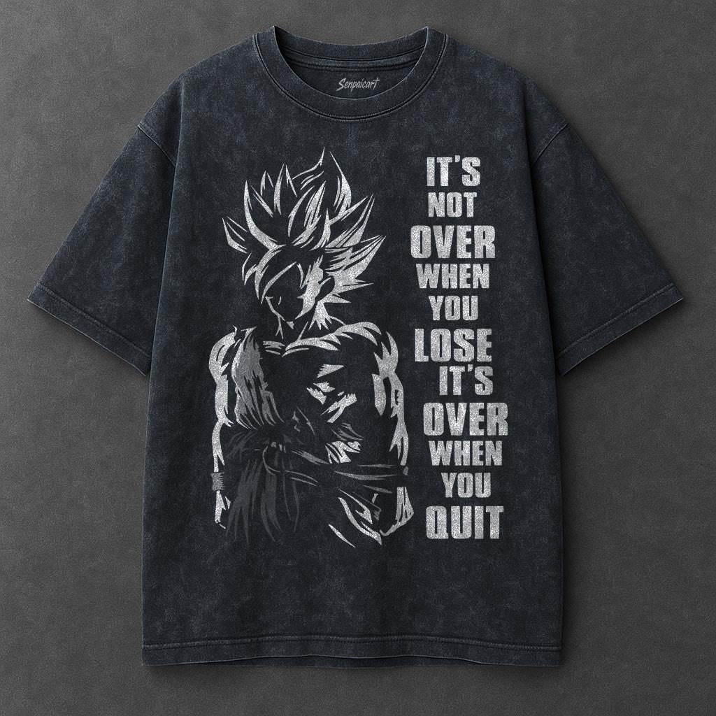 Dragon Ball Relaxed Navy Blue Washed T-Shirt