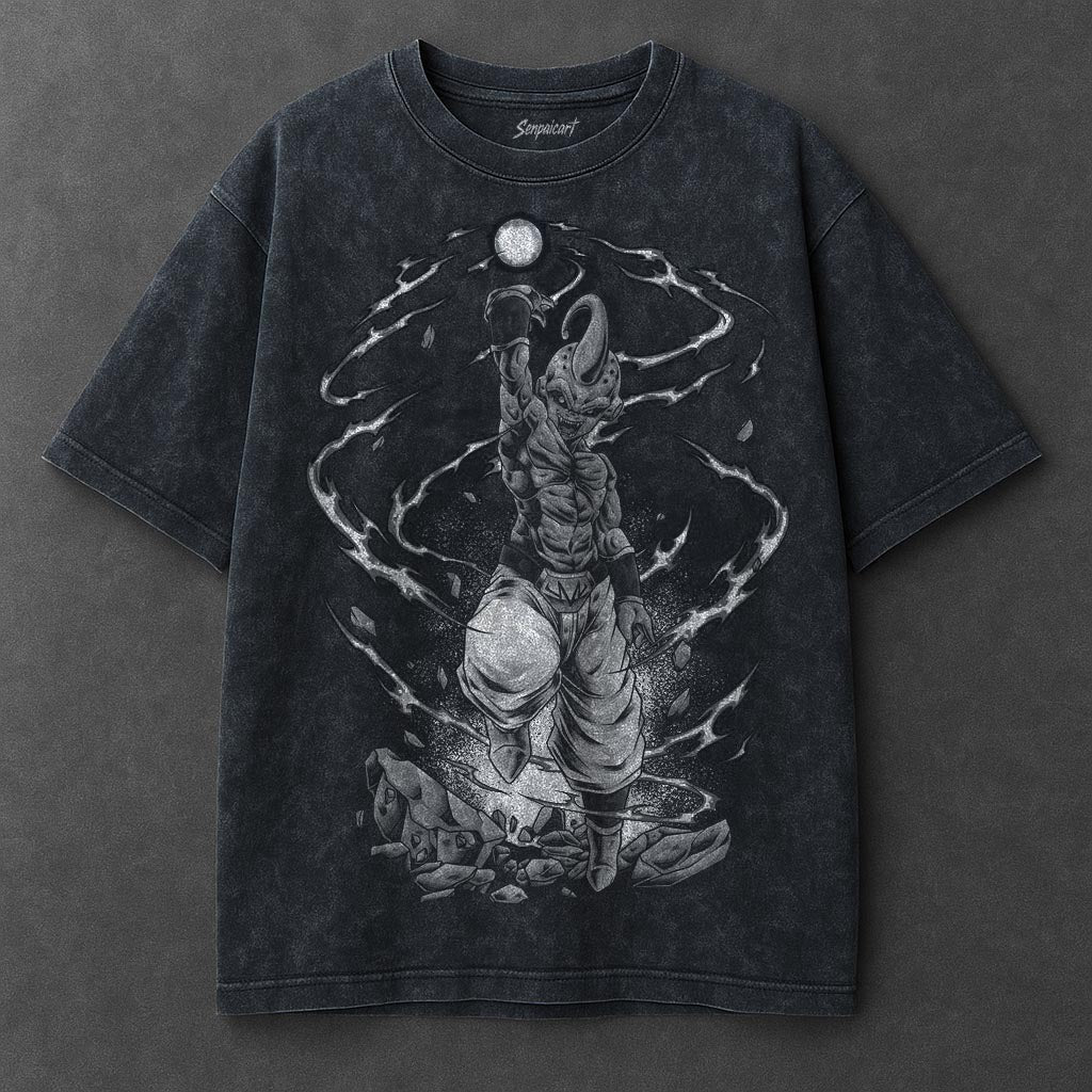 Dragon Ball Comfy Navy Blue Washed T-Shirt