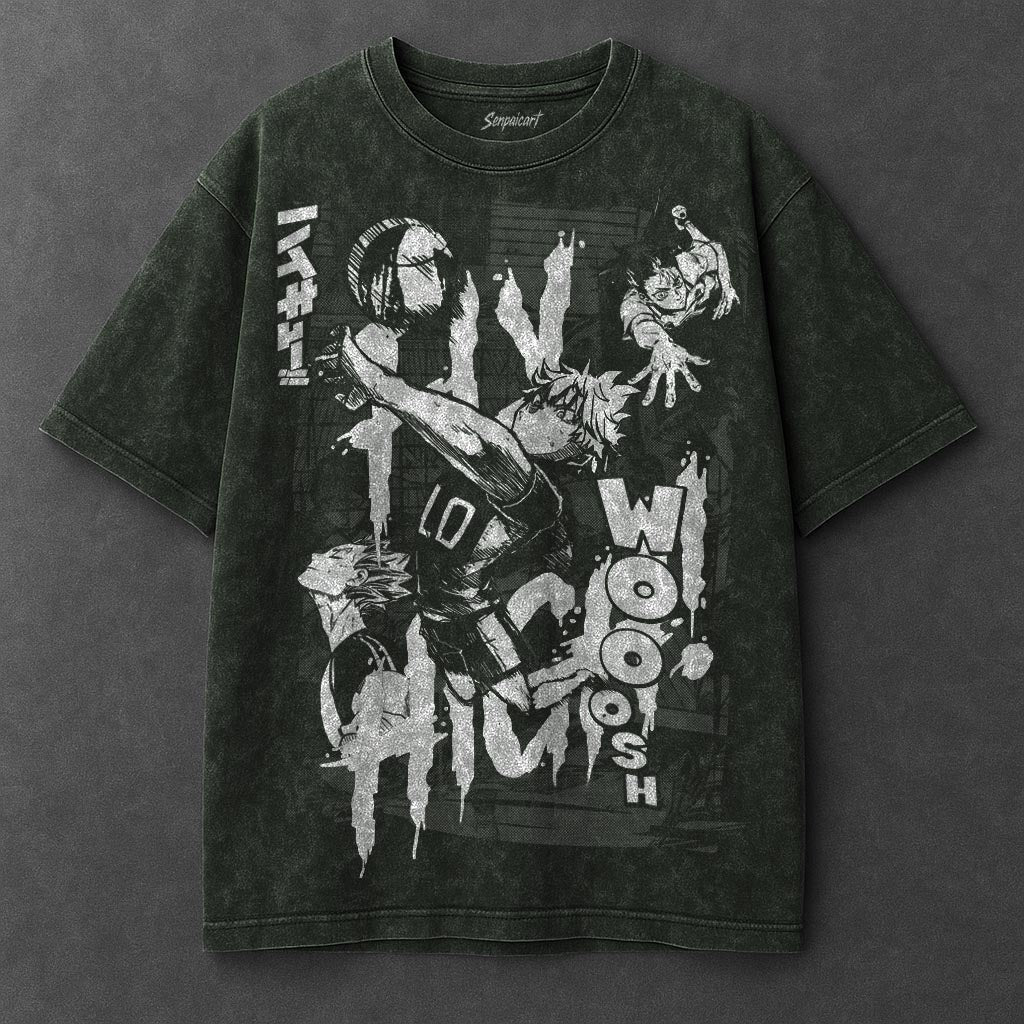 Haikyuu Premium Cozy Vintage Green Washed T-Shirt