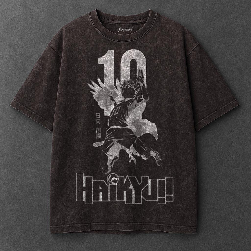 Haikyuu Premium Soft Brown Washed T-Shirt