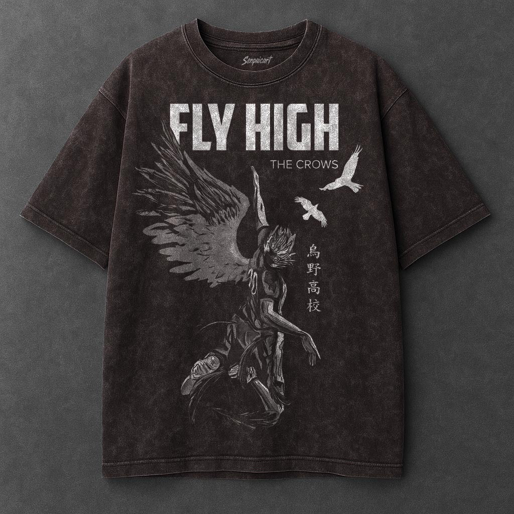 Haikyuu Premium Comfy Brown Washed T-Shirt