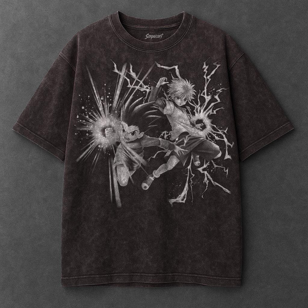 Hunter x Hunter Premium Flowy Brown Washed T-Shirt