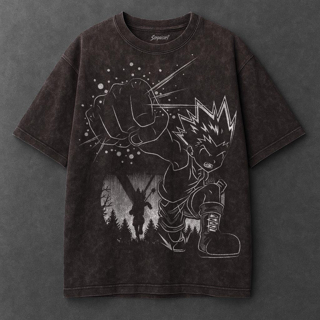 Hunter x Hunter Premium Casual Brown Washed T-Shirt